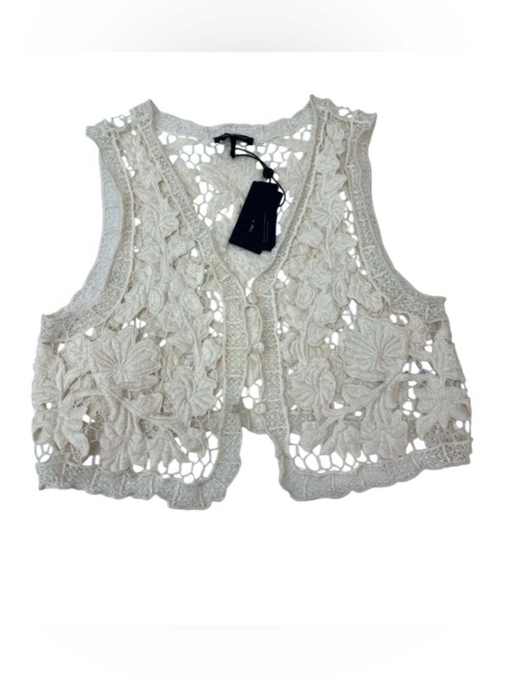 rag & bone Coralie Crochet Vest – Ivory – XS – NWT - Picture 2 of 6